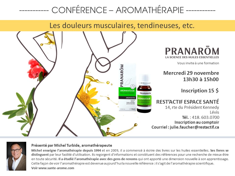 Conférence sur l'aromathérapie à Lévis - Rest'Actif